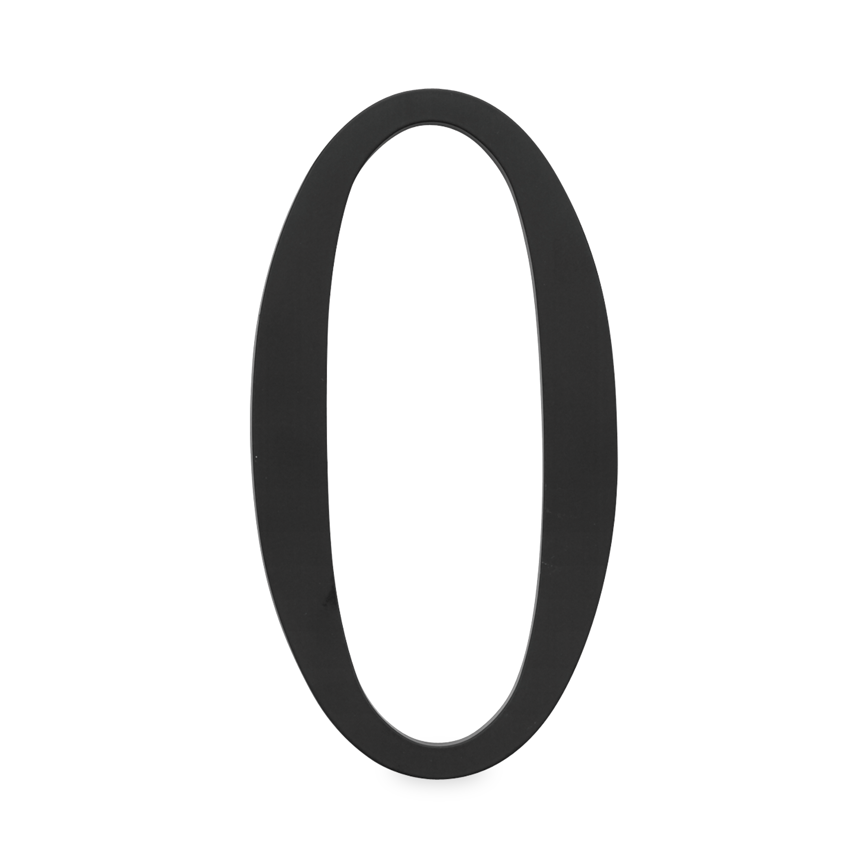A seamless black house number written in a traditional font.