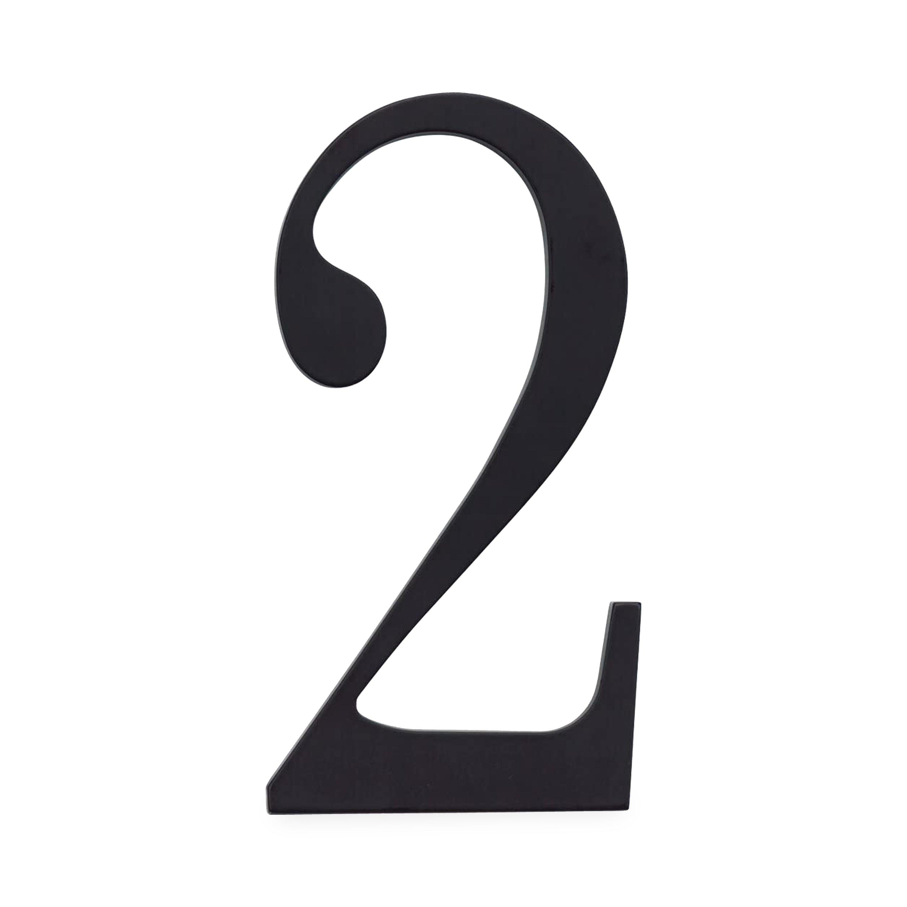 A seamless black house number written in a traditional font.